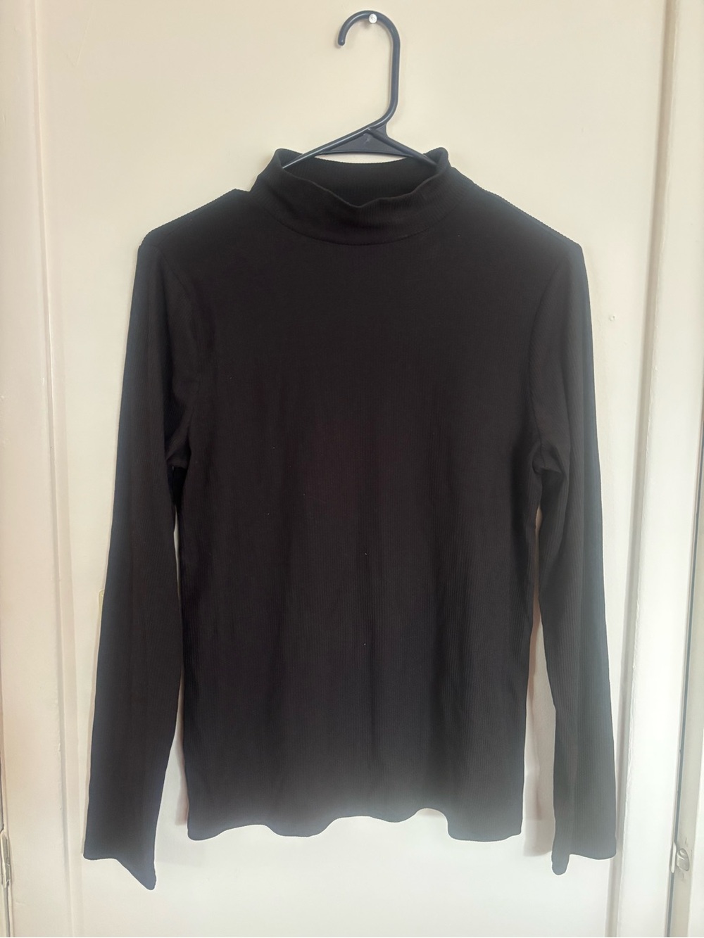 No Boundaries Black Ribbed Turtleneck Top